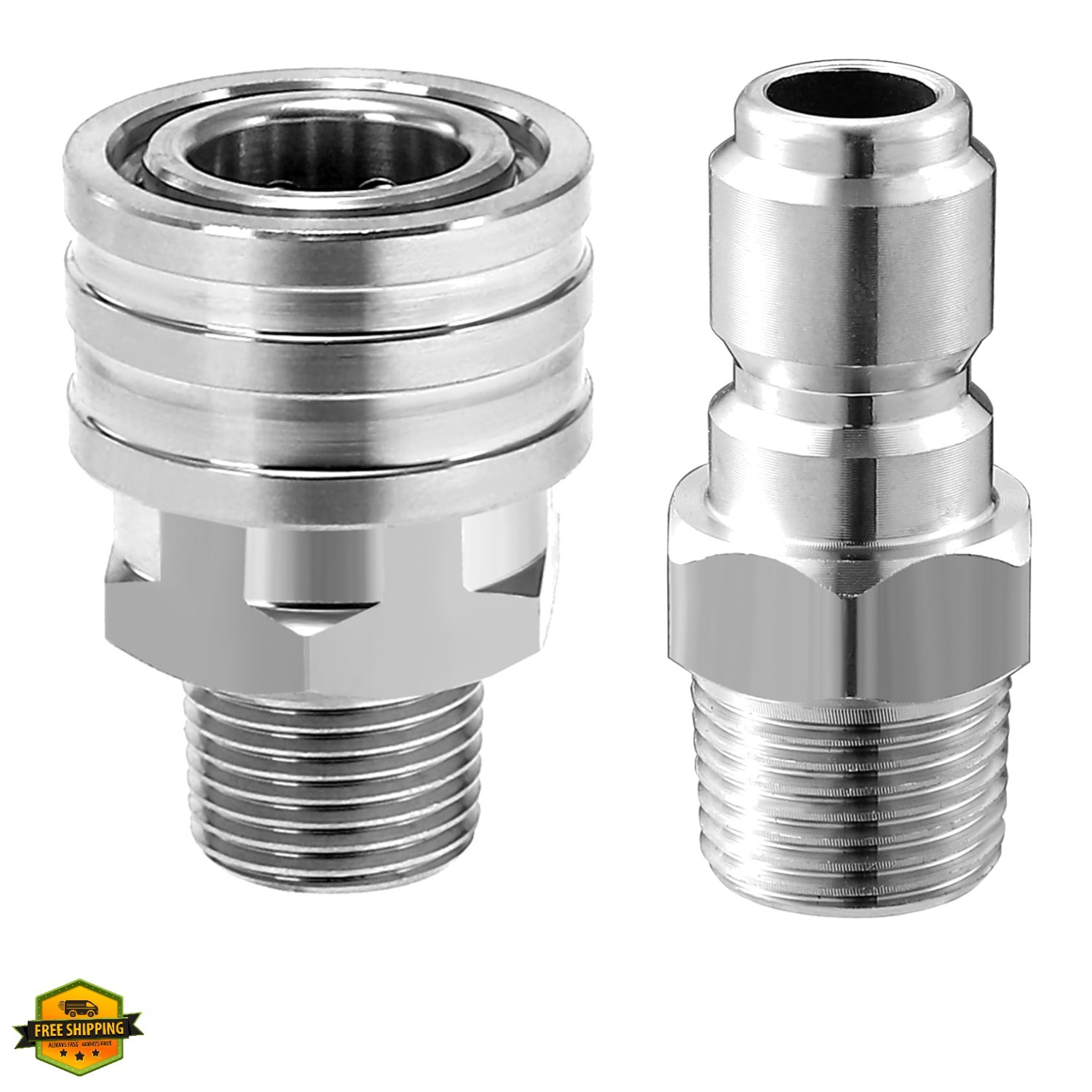 Pressure Washer Adapter Set, Quick Connect Kit, 3/8’’ Male Thread Fitting, 50…