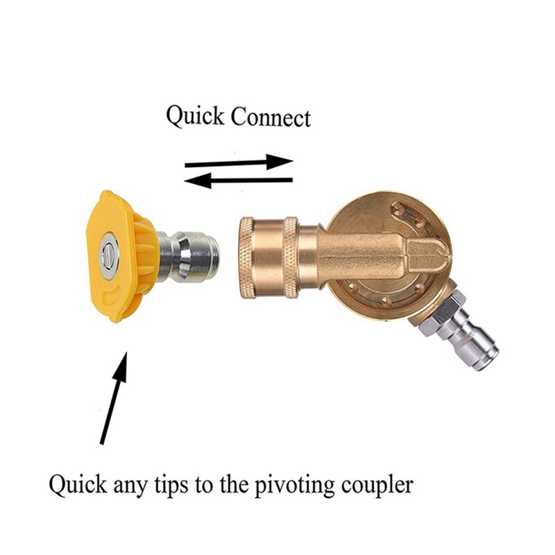 High Pressure Water Gun Quick Plug Cleaning Nozzle Connector Accessories 4500PSI
