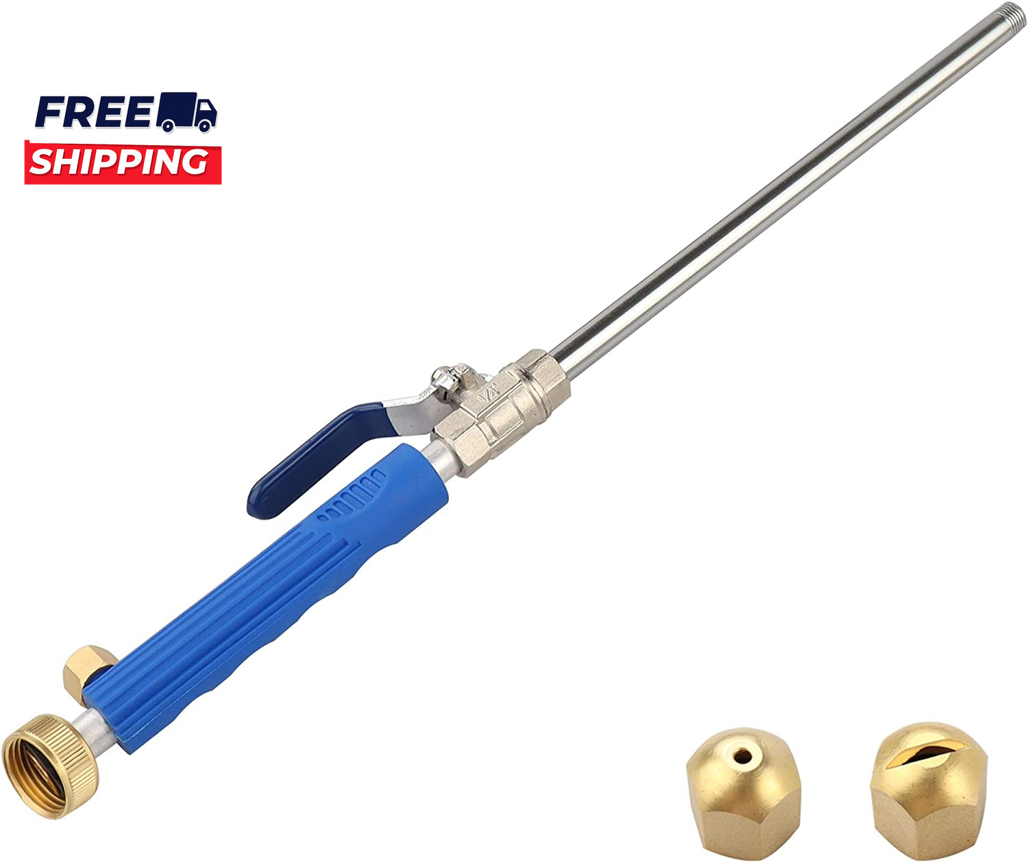 High Pressure Power Washer Attachment Wand Hydro Jet Water Hose Nozzle