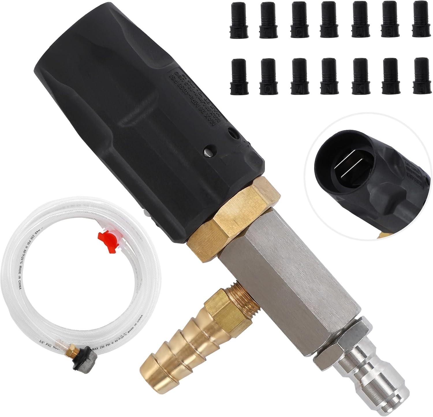 Adjustable Downstream Injector Kit for Pressure Washer – Long Range Nozzle