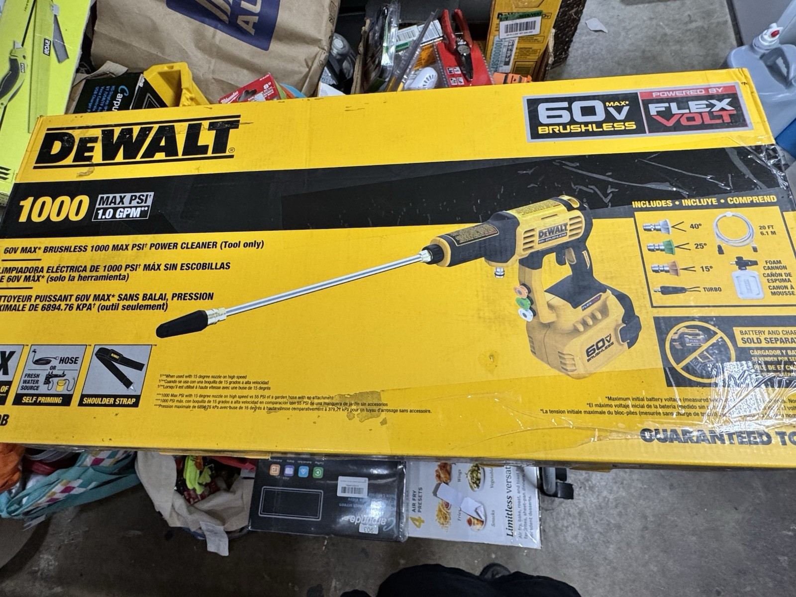 Dewalt DCPW1000B 60v Max Flexvolt Brushless 1000 Psi Power Cleaner (Tool Only)