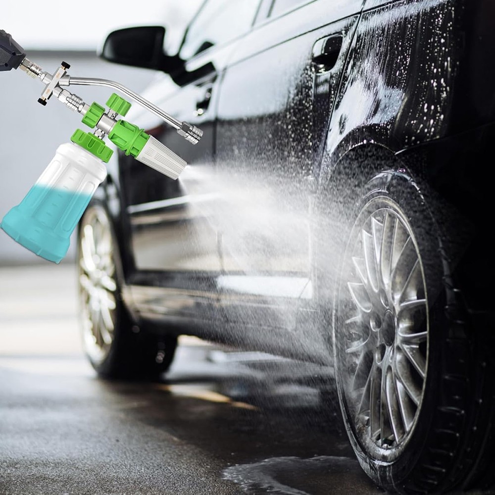 Foam Cannon Dual Connector Pressure Washer Foam Blaster 1/4″” Lance Nozzle NEW