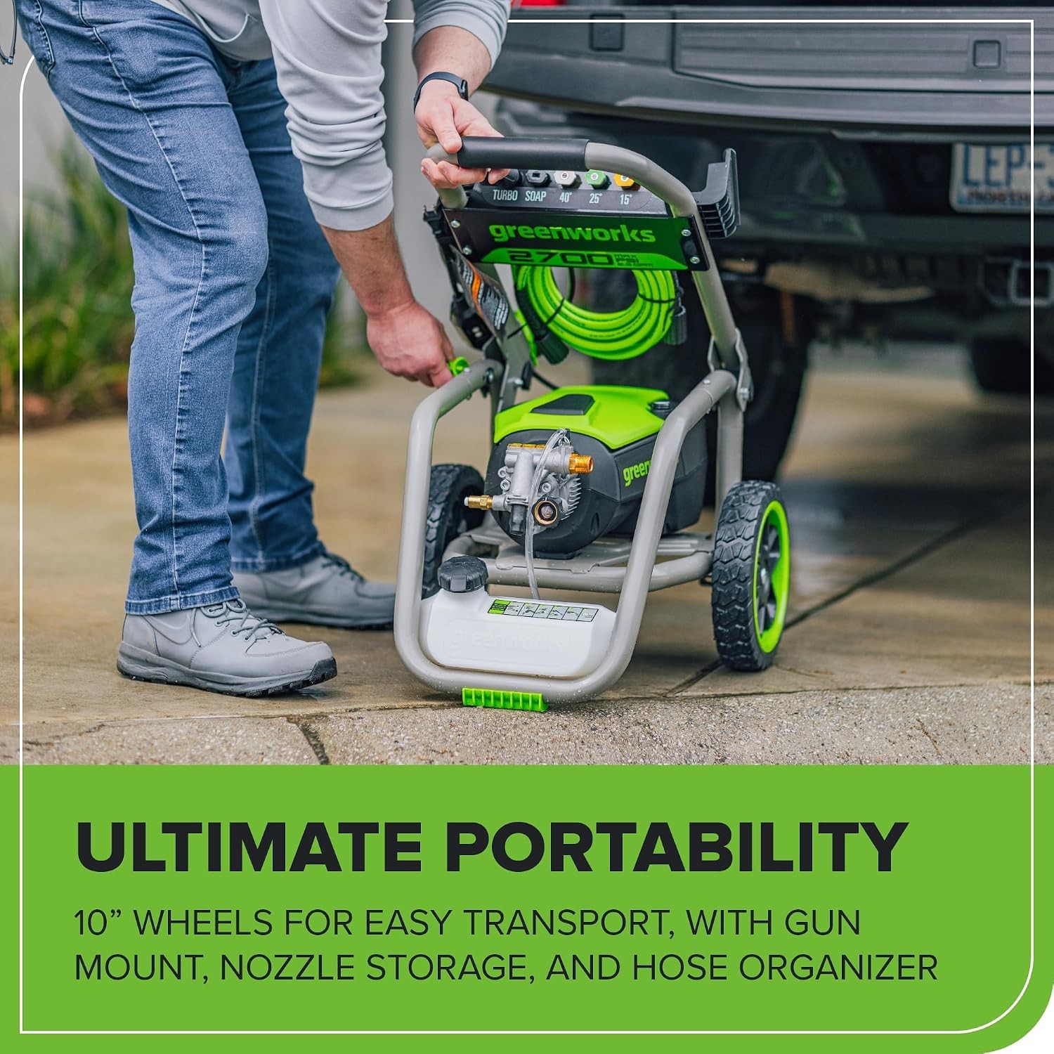 Greenworks 2700 PSI (2.3 GPM Max) Brushless Electric Pressure Washer