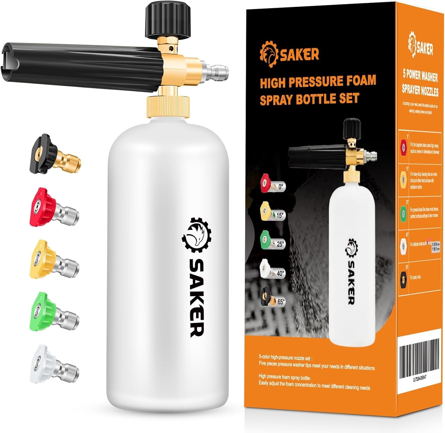 Foam Cannon Dual Connector Accessory for Pressure Washer Kit Pressure Washer Gun