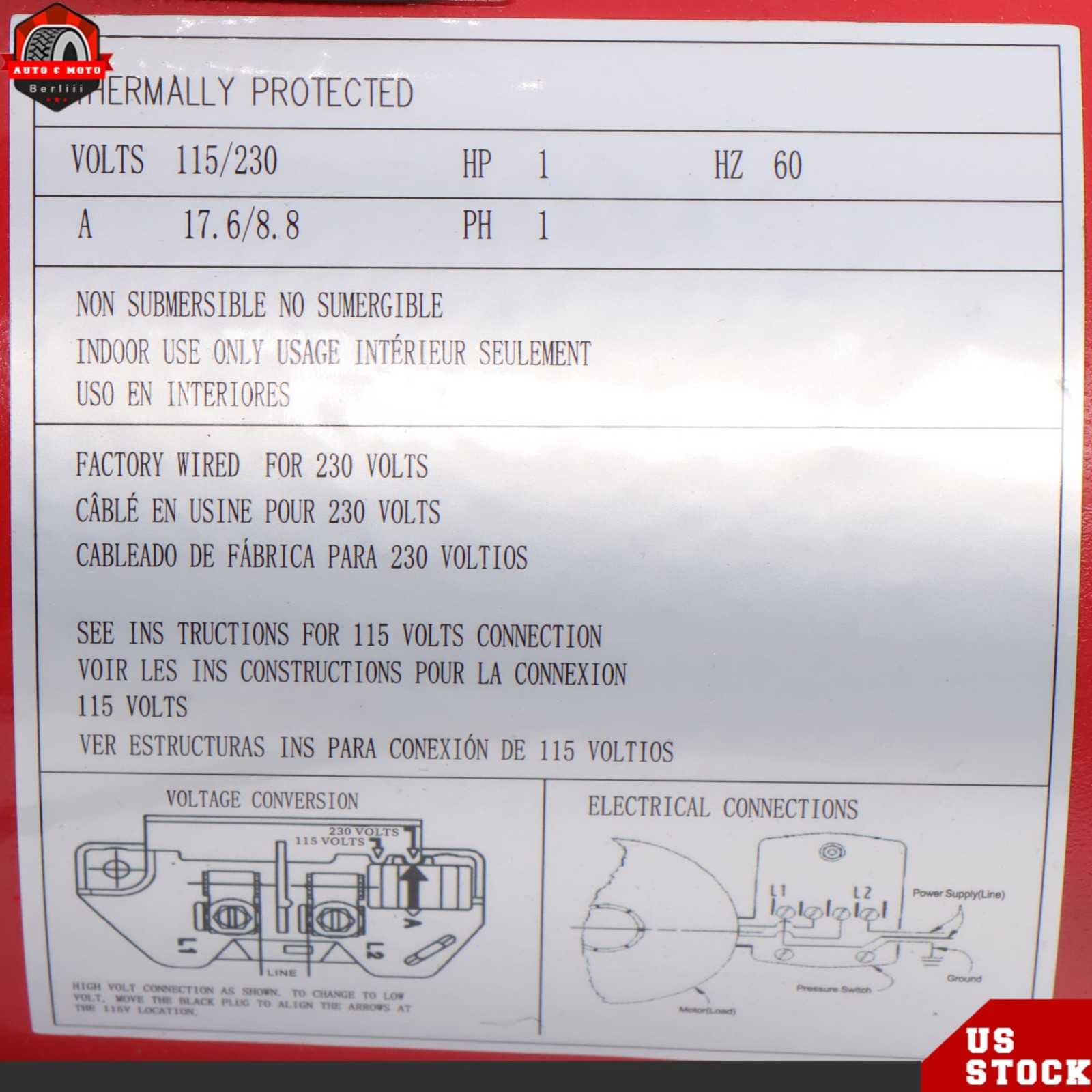 1 HP Dual Voltage 115/230 Volt 23 GPM Cast Iron Shallow Well Jet Pump Red 602208