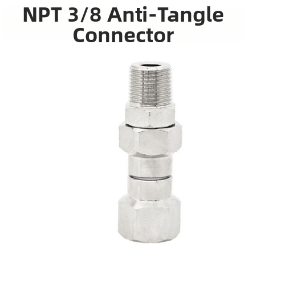 High Pressure Stainless Steel Swivel Fitting 360 Degree Rotation 4500 PSI