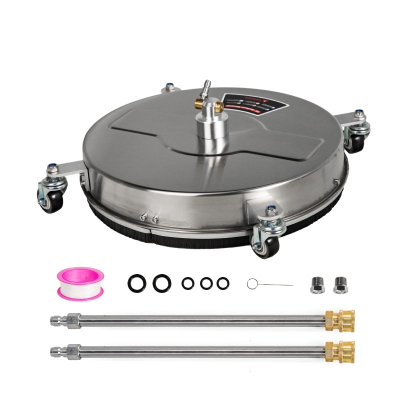 19″ Pressure Washer Surface Cleaner with 4 Wheels Stainless Steel Housing
