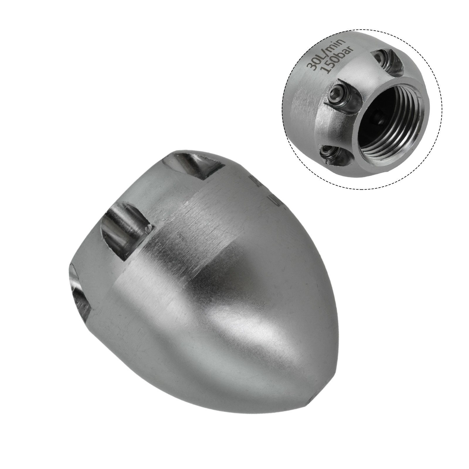 304060L High Pressure Nozzle for Cleaning Sewers with 360 Degree Rotation
