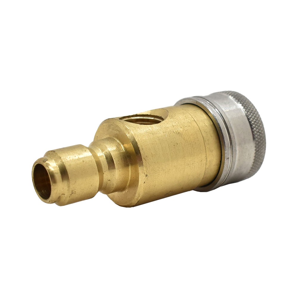 3/8 Inch Pressure Washer Quick Coupler Gauge Brass Fitting With Stainless Steel