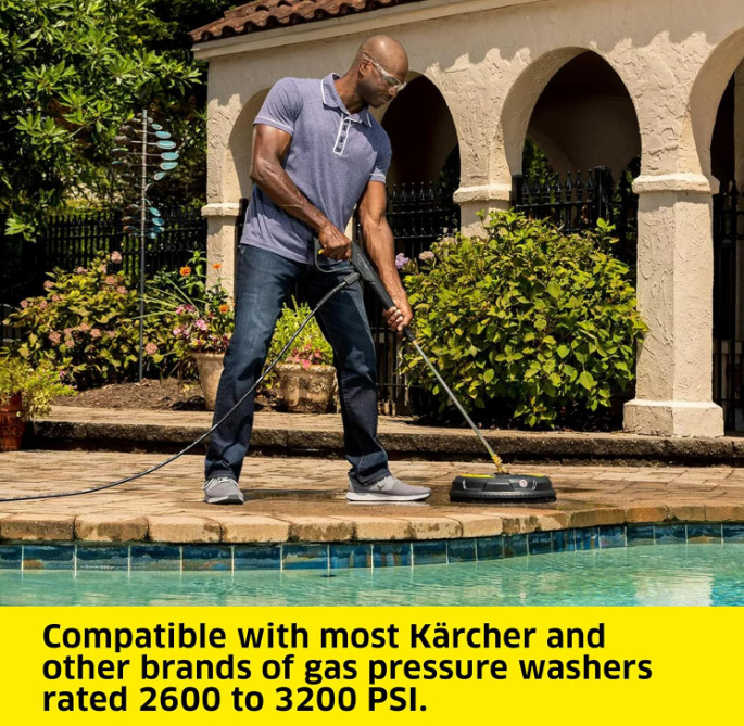 Pressure Washer Surface Cleaner 15″, Quick Connect, 2600-3200 PSI