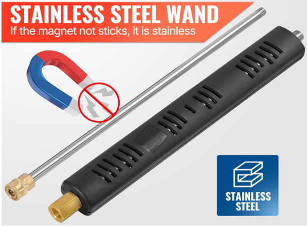 Pressure Washer Gun Wand with Swivel, 3/8″ Plug & M22 Coupler, 4000 PSI