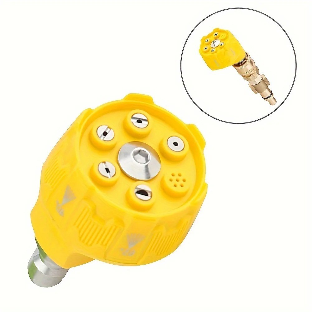 High Pressure Washer 6-in-1 Spray Nozzle Adjustable Car Wash Water Gun Tip