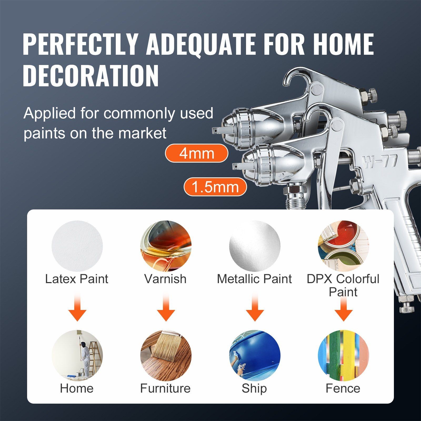 10L 60PSI Air Paint Pressure Pot with 1.5mm+4mm Nozzles and Two Guns
