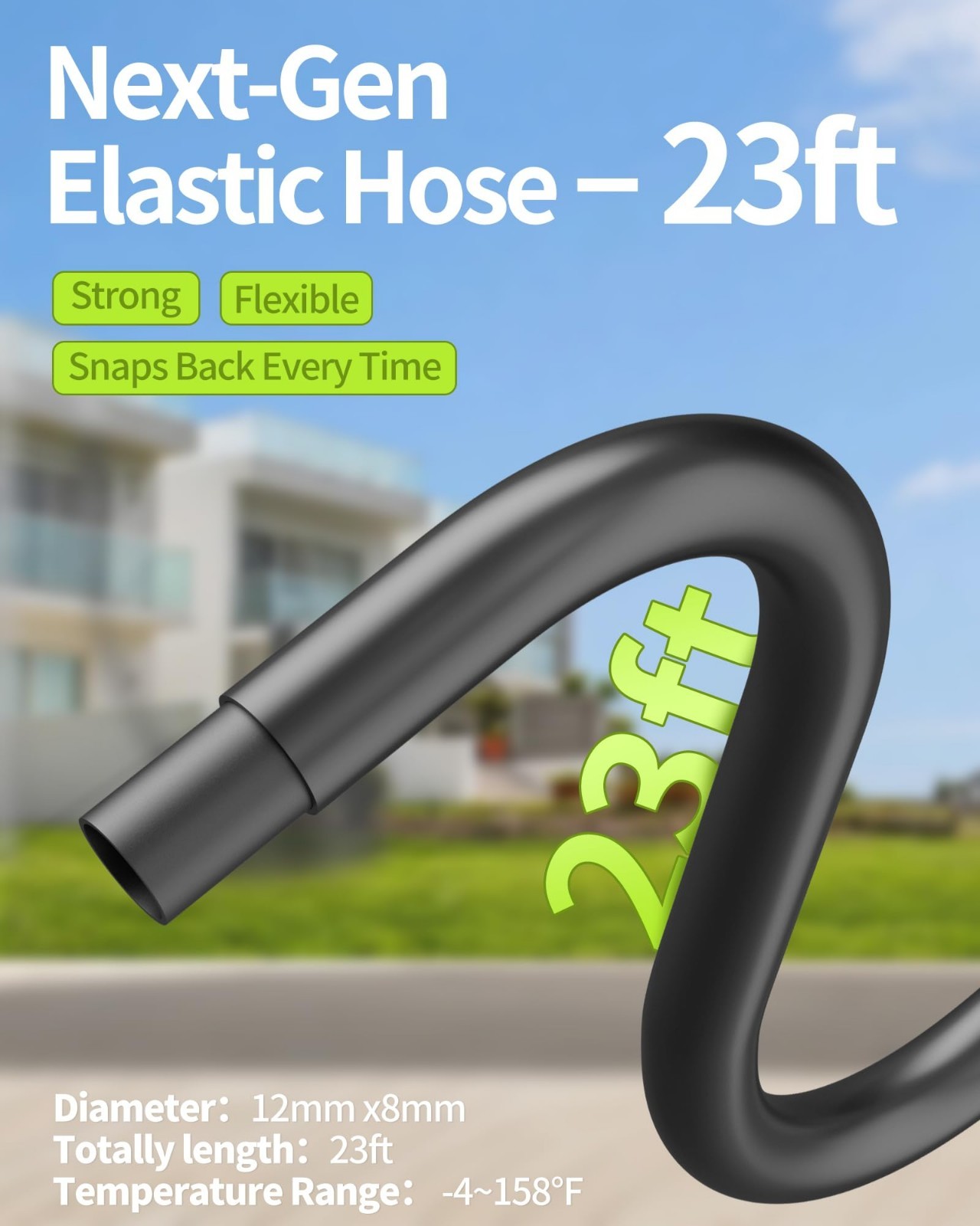 Portable Cordless Pressure Washer 1100 PSI, Battery Operated, Lightweight, 23FT