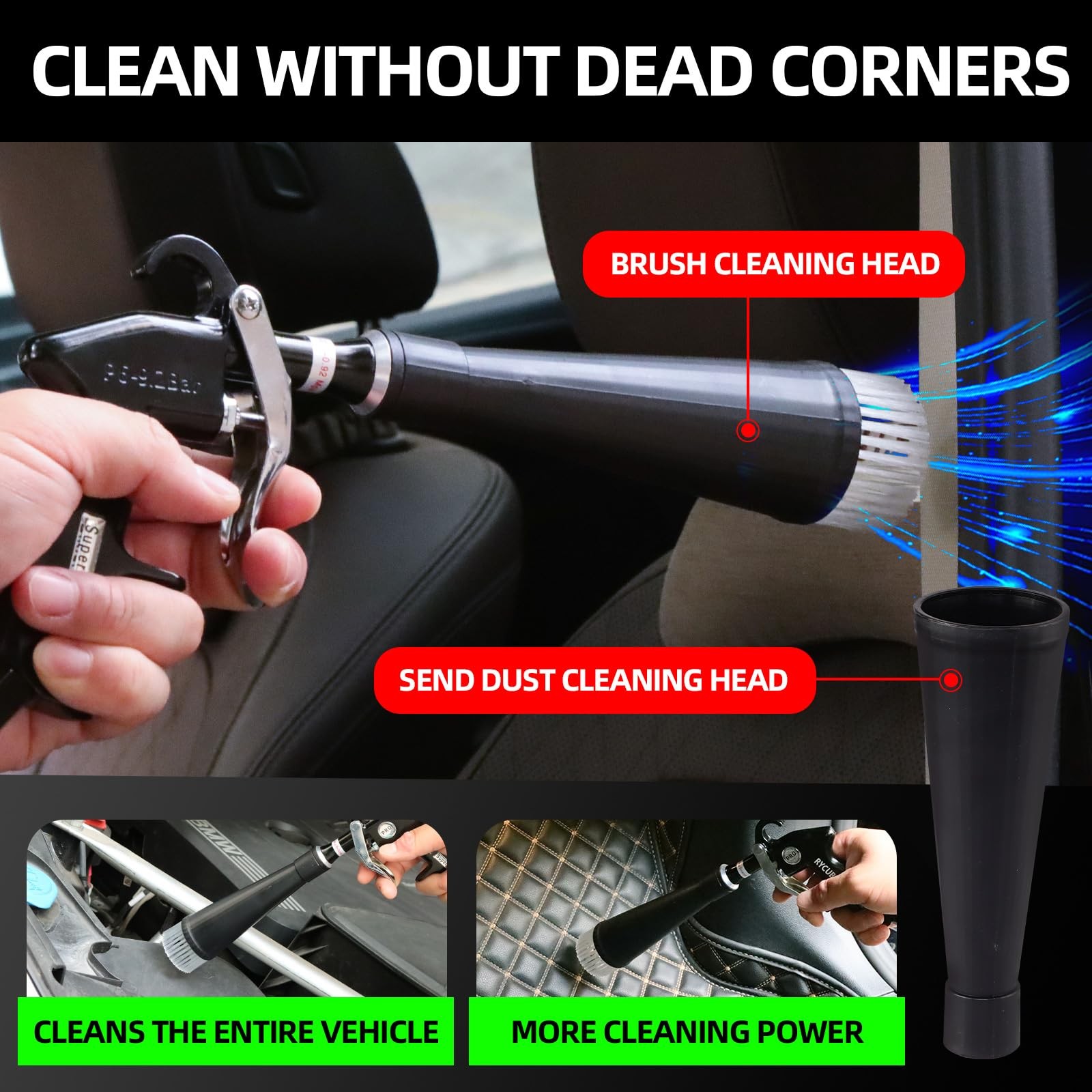 Tornado Dry Cleaning Gun Tornado Car Cleaning Gun Tornado Dry Air Blow Gun wi…
