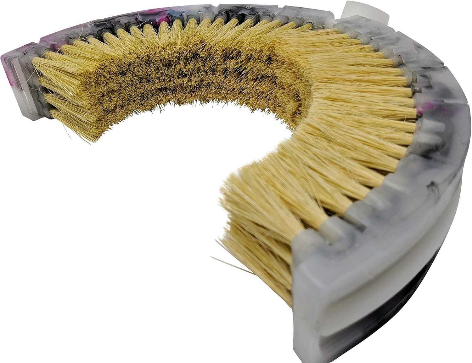 Teravan Curved Wash Brush for Exhaust Stack Pipes 8-10", Gray, Yellow