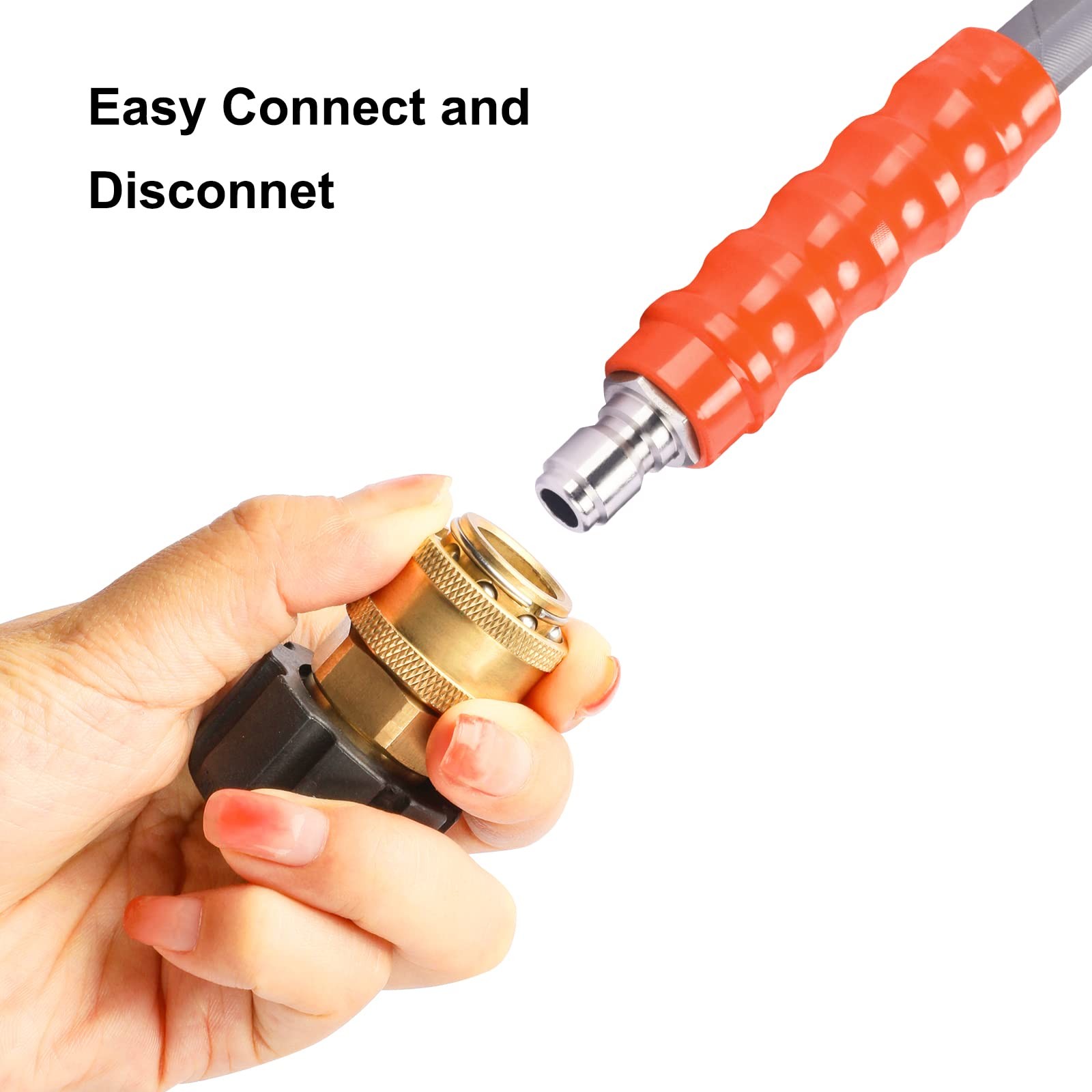 Pressure Washer Adapter Set, M22 14mm to 3/8 inch Quick Connect and Disconnec…