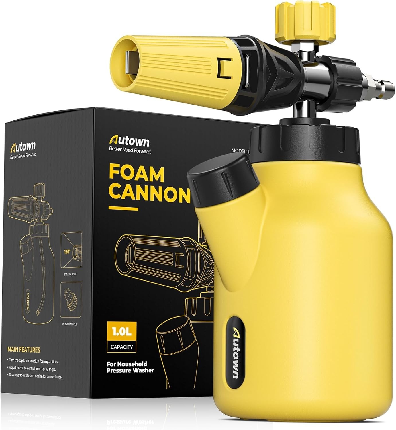 Heavy Duty Foam Gun with 1/4” Connector and Wide Neck for Efficient Cleaning