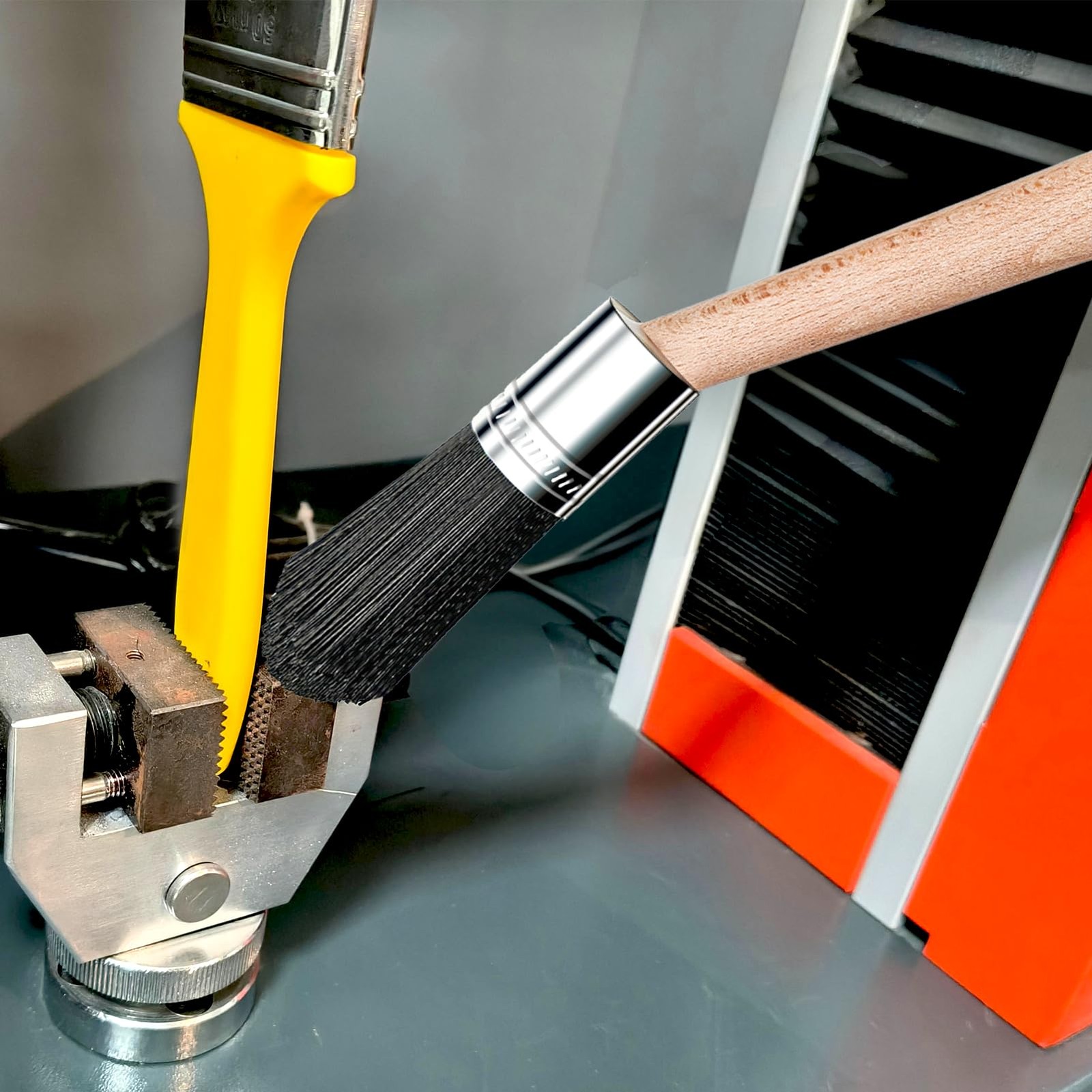 Wesquer Parts Cleaning Brush Home and Auto Use Cleaner Balck-wt2pcs