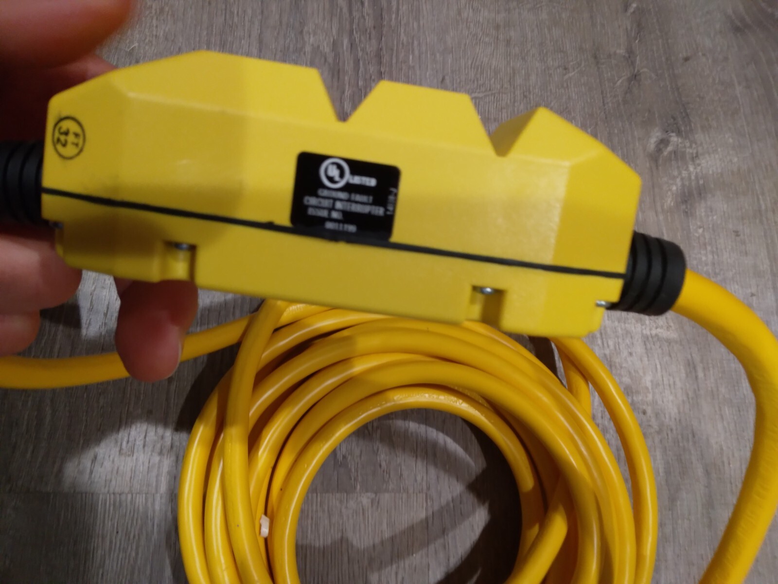 GFCI Cord, 120V 32ft/20 Amp. 1 turned prong UL-Listed, TRC Rainproof