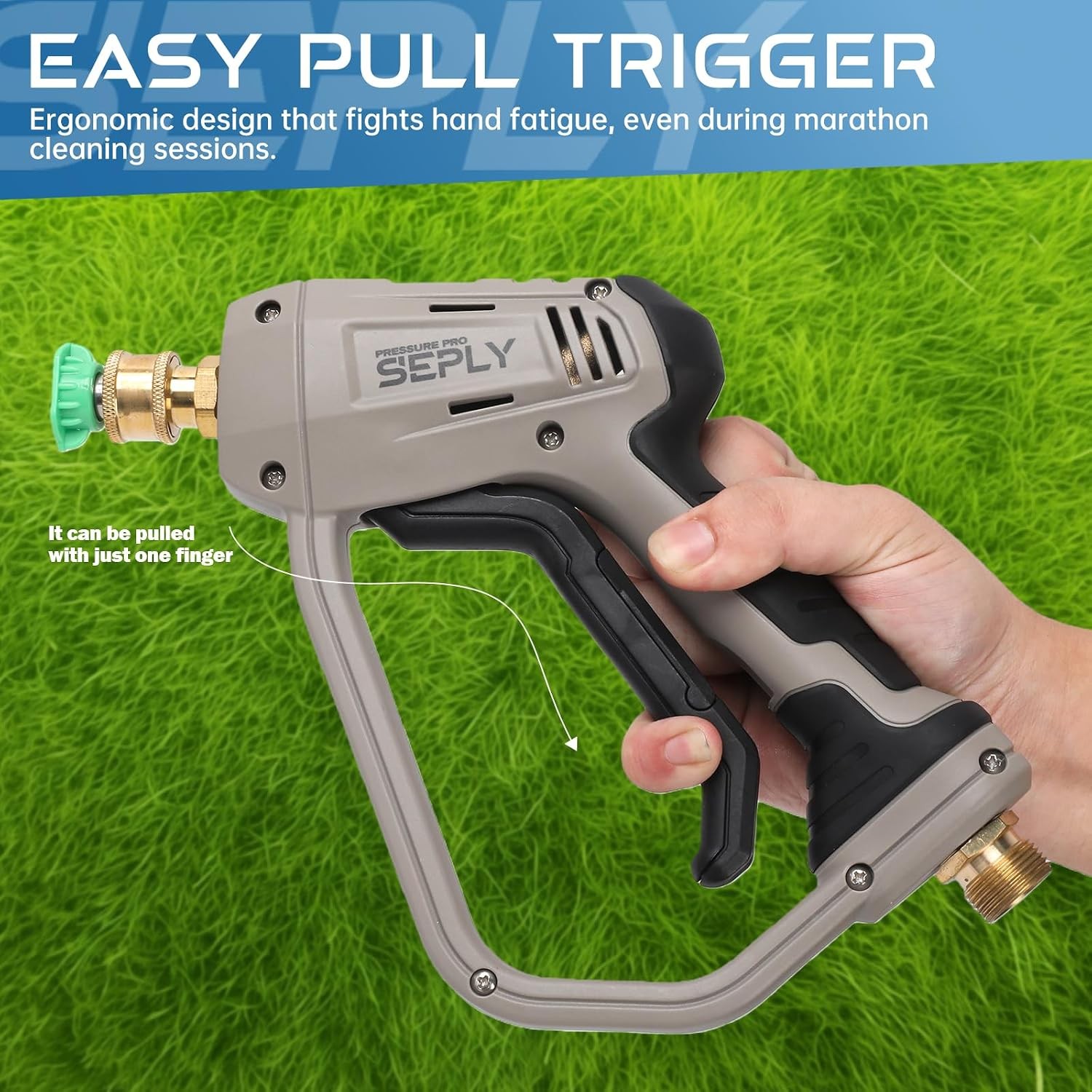 Pressure Washer Gun 5000 PSI Heavy Duty Short Gun with 5 Nozzle Tips M22-14mm