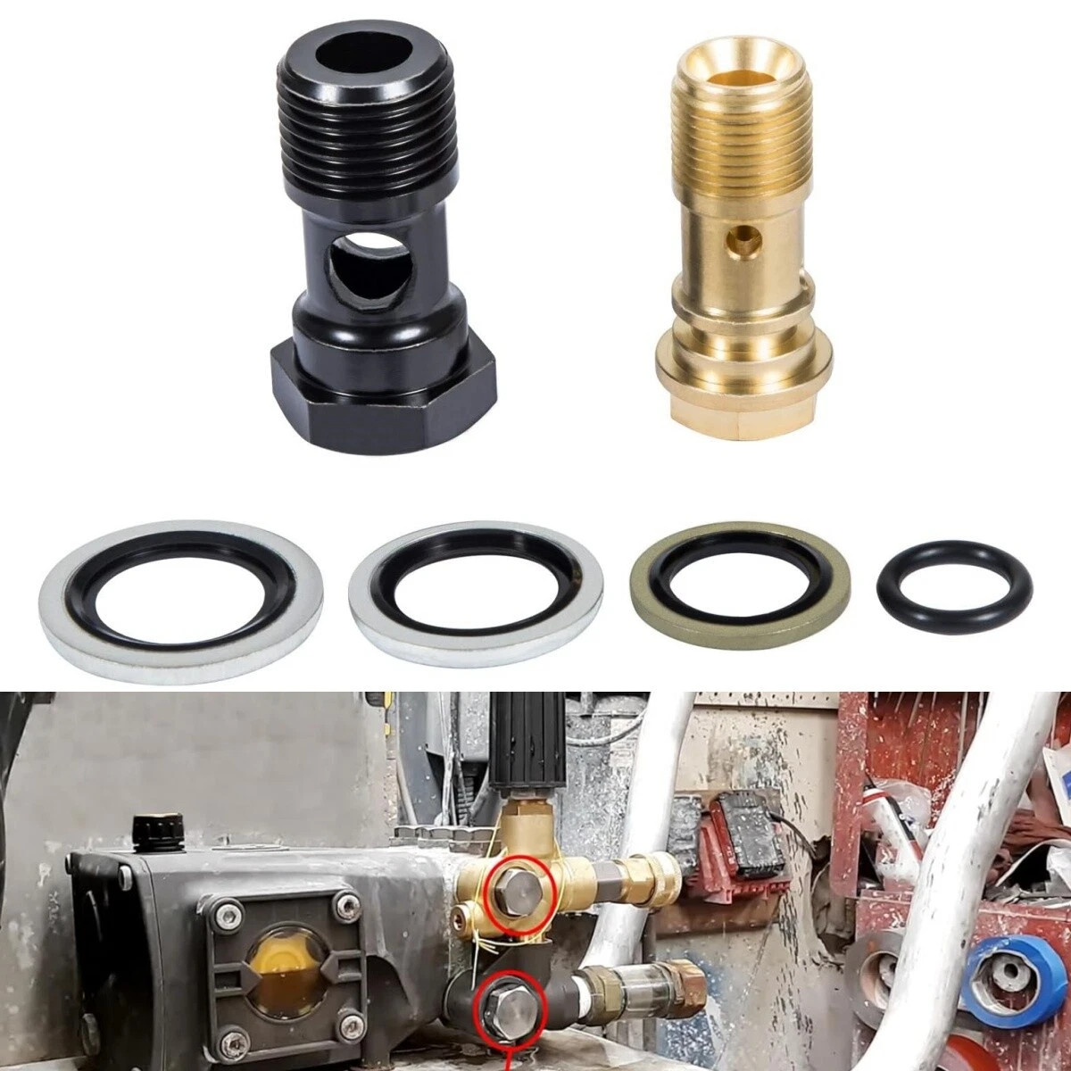 AR2119 for Annovi Reverberi XM,RK Series Gymatic 3/B Unloader Mounting Bolt Kit