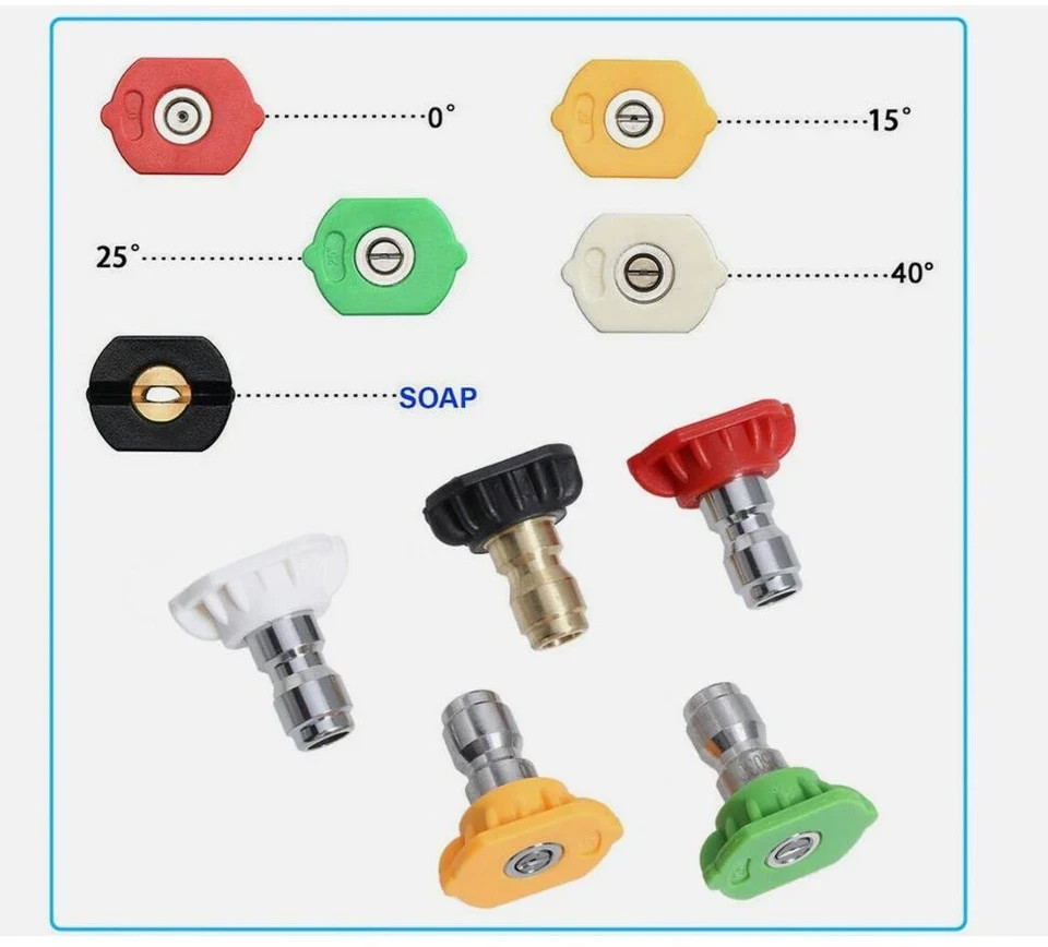 1-5Pcs Pressure Washer Spray Tips Nozzles High Power Kit Quick Connect 1/4″ Set