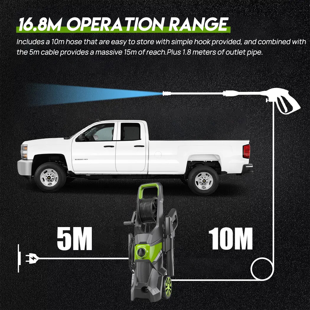 High Pressure Washer Cleaner 2500W Car Electric Water Gurney Pump Hose w/7M Hose