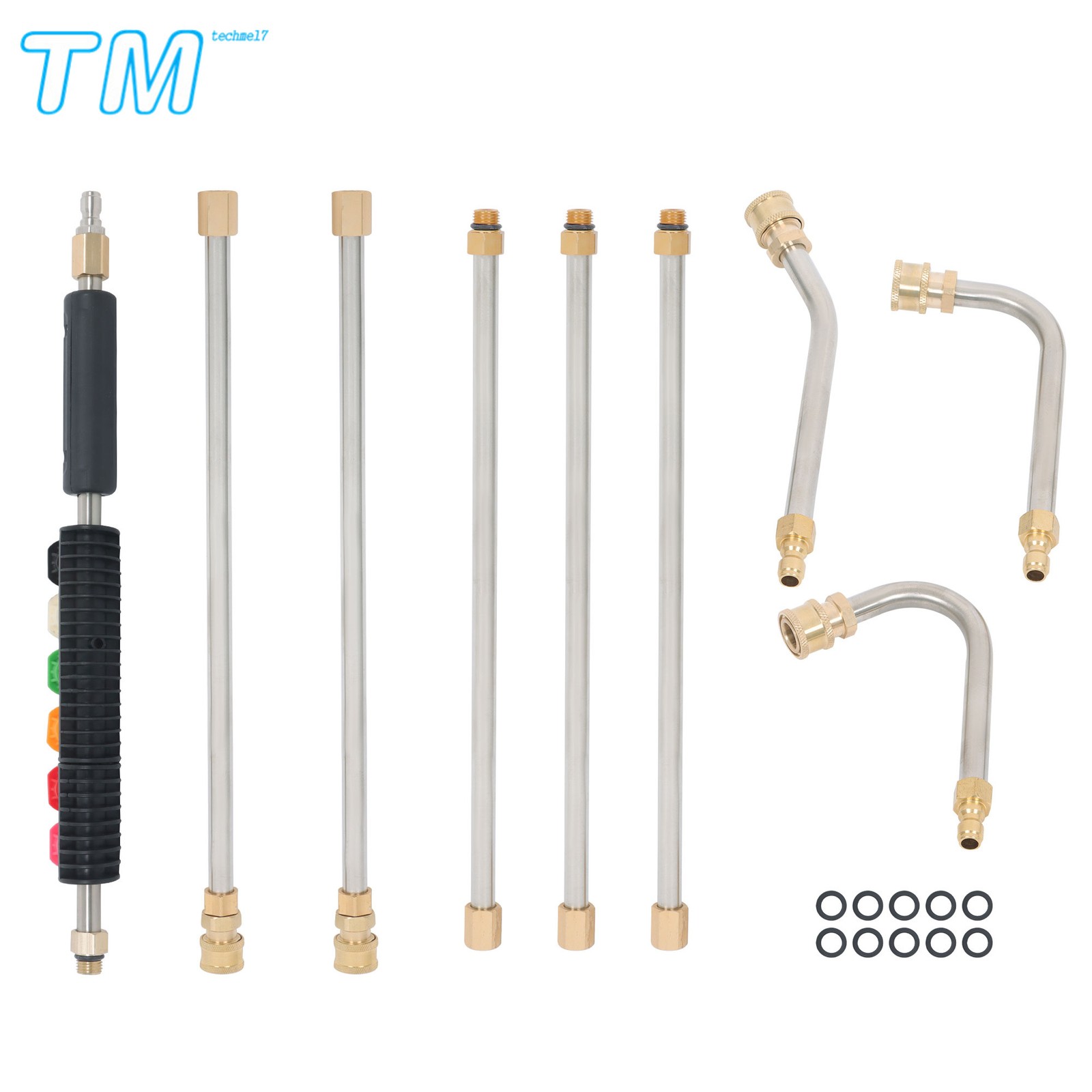 9 Pack High Pressure Water Gun Extension Rod 1/4’’ Quick Connect 4000 PSI