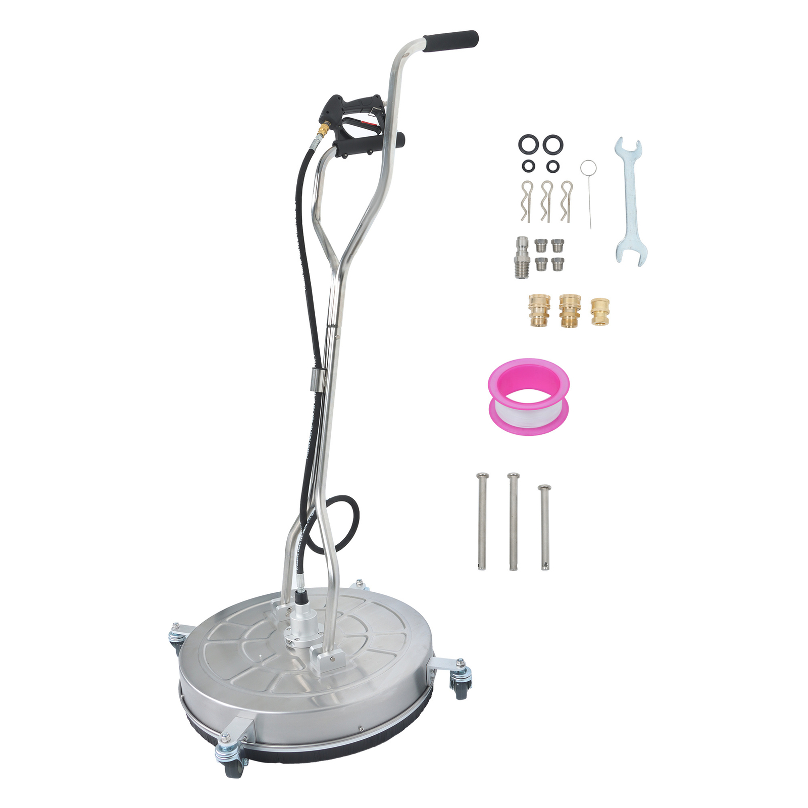 24″ Pressure Washer Surface Cleaner Stainless Steel Dual Handle Surface Cleaner