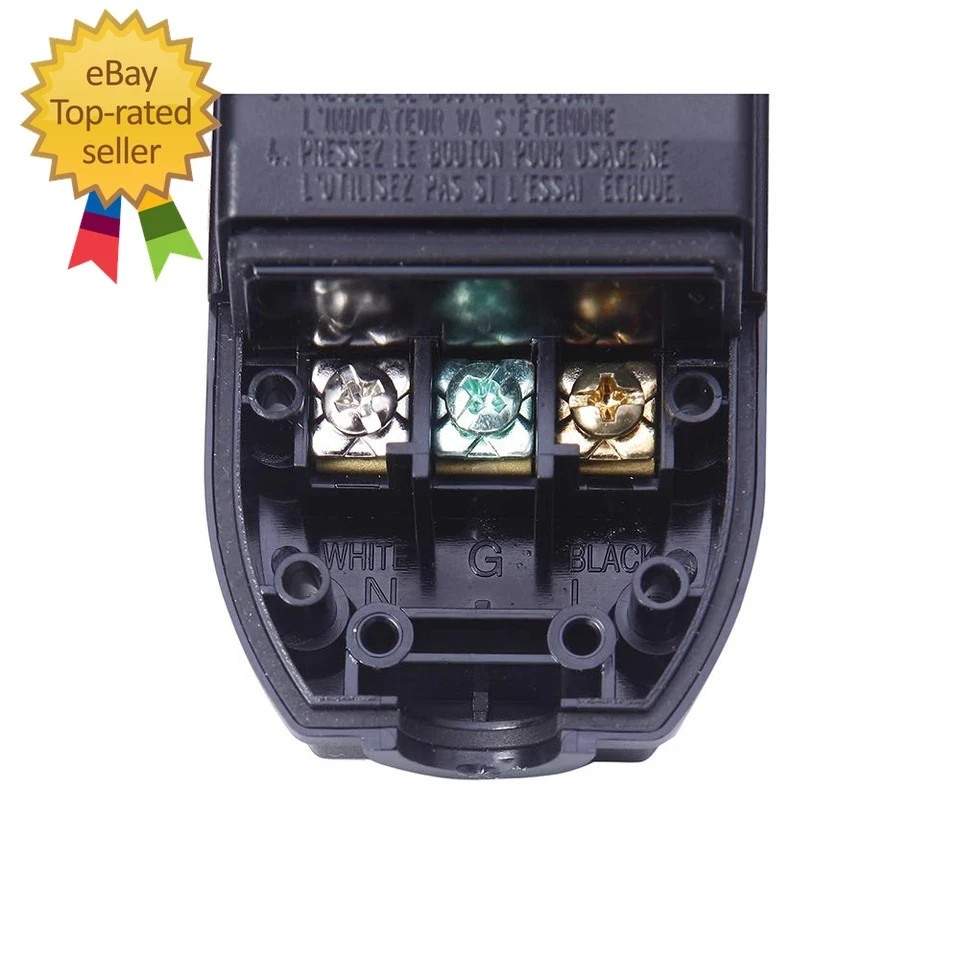 Replacement GFCI Plug for Pressure Washer Pool Pump 15Amp 3 Prong Circuit Breake