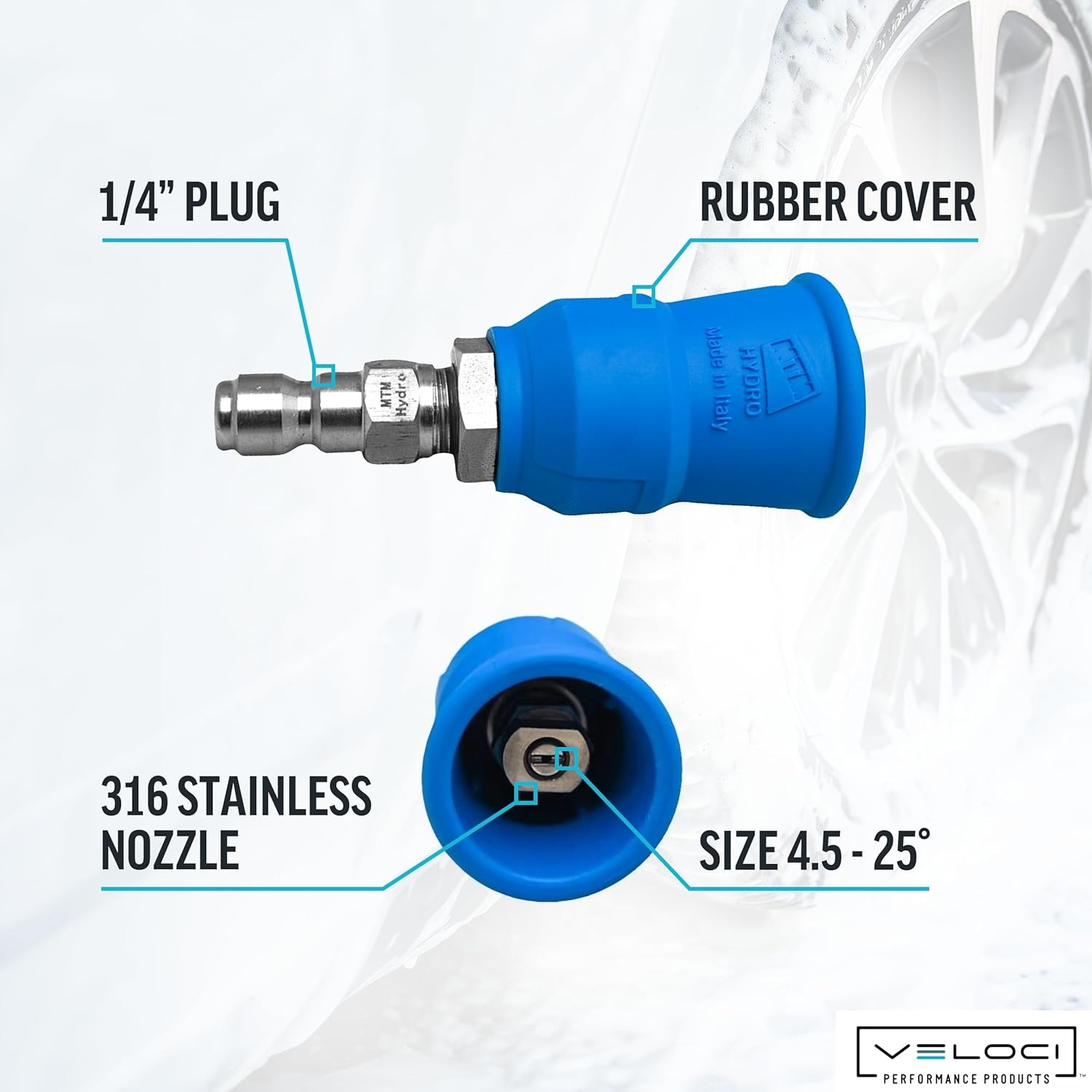 MTM Hydro Acqualine Pressure Washer Nozzle Guard Holder 1/4”, 25 Degrees 4.5