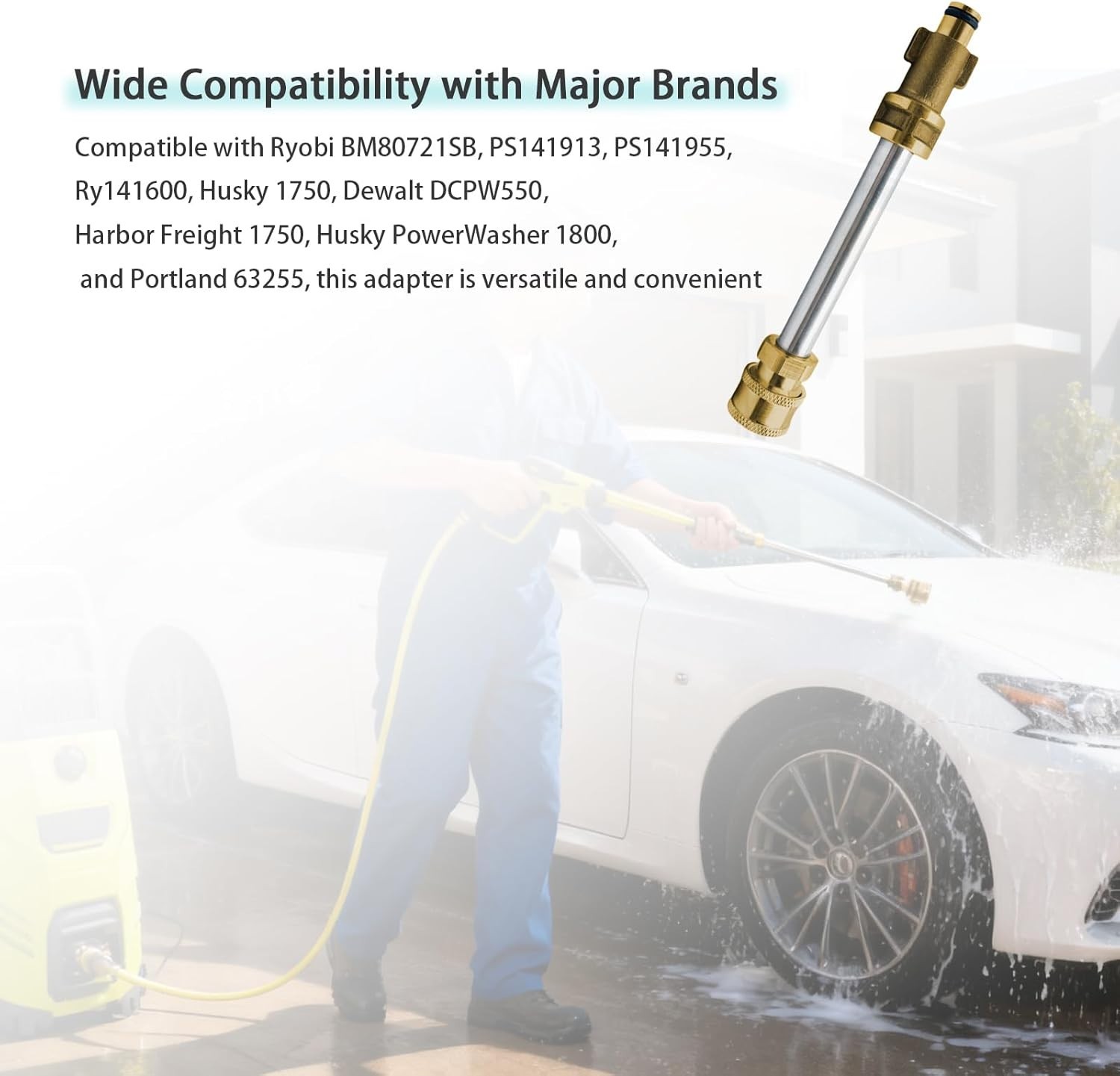 Pressure washer accessory kit replaces 16 inch pressure washer with 5 nozzles an