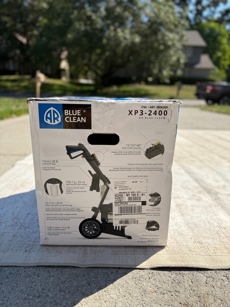 AR Blue Clean Electric Pressure Washer 2400 PSI – Brand New Open Box (tested)
