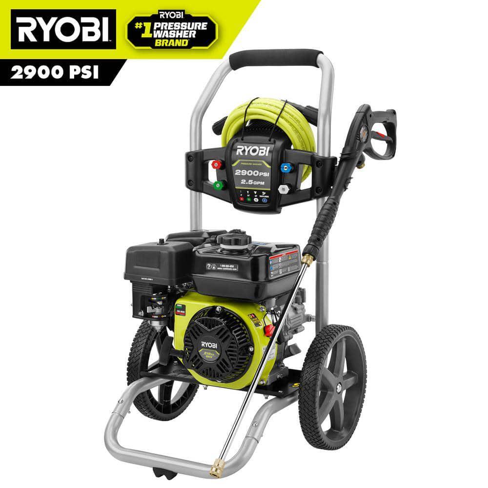 Gas Pressure Washer 2900 PSI 2.5 GPM Cold Water 212cc Engine 4 Connect Nozzles
