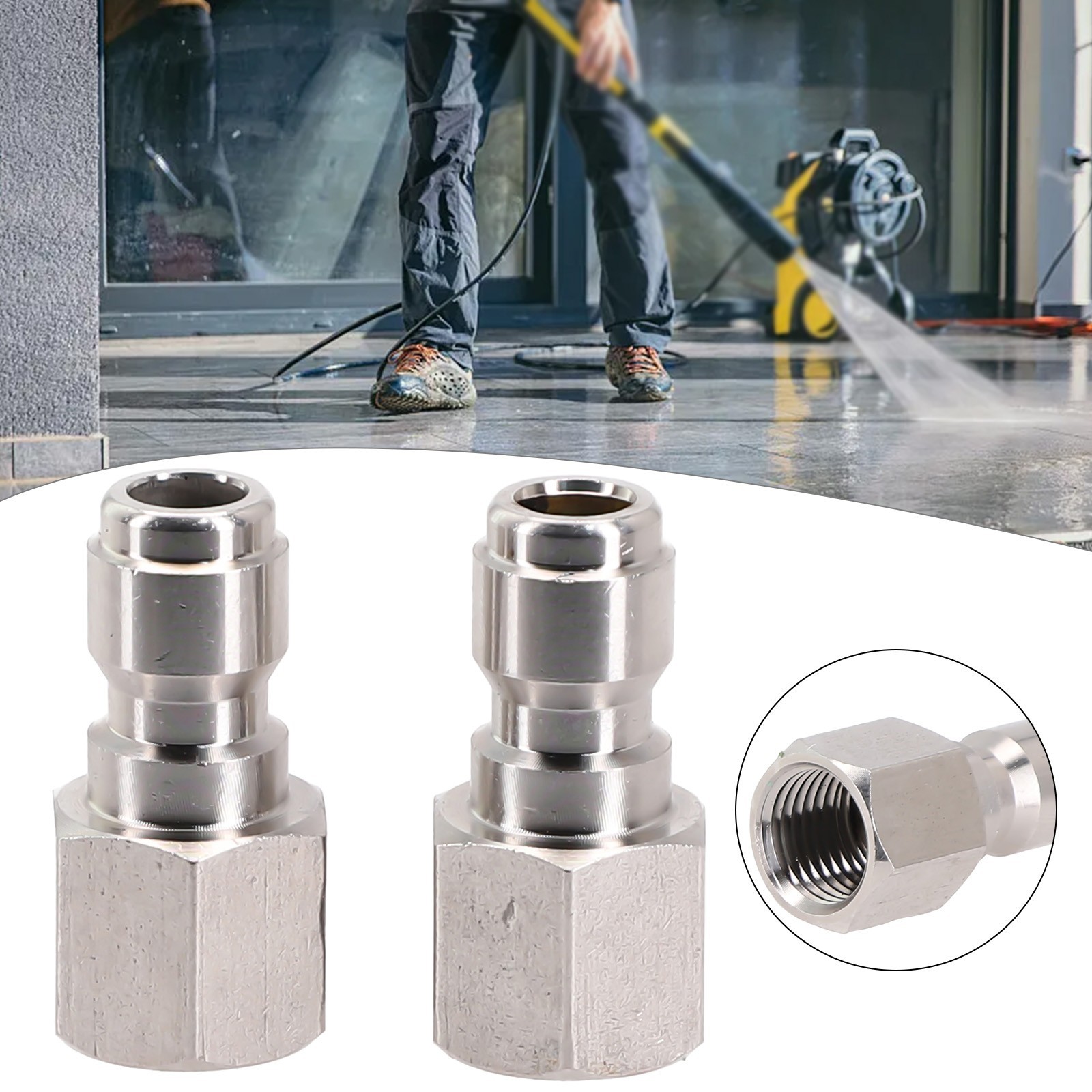 Pressure Washer Fittings Connect Connect Accessories Quick Stainless Metal