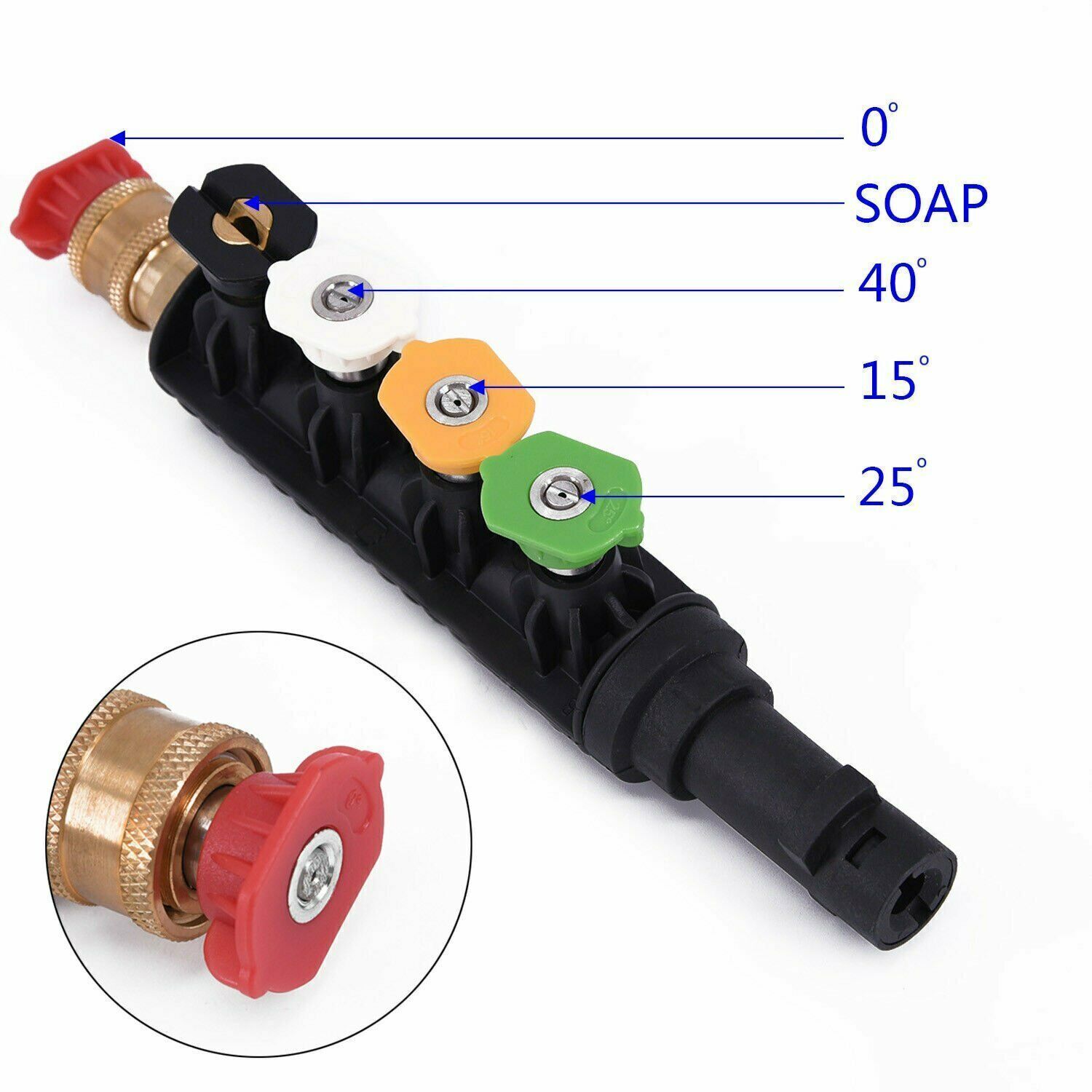 High Pressure 3000PSI Car Power Washer Gun Spray Wand Lance Nozzle and Hose Kit
