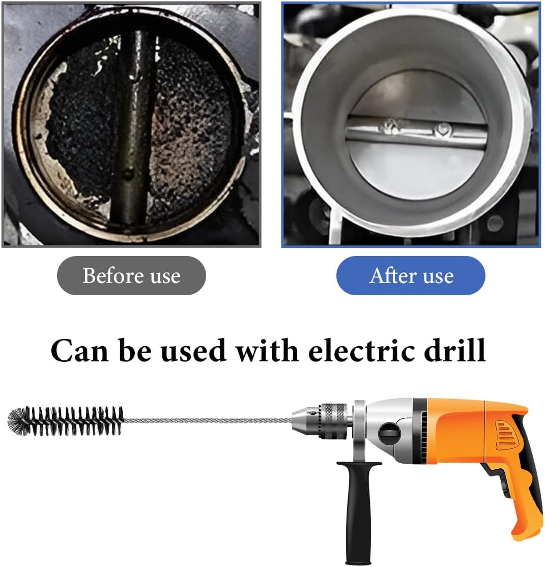 3PCS Carbon Dirt Cleaning Brush, Carburetor Cleaner Density Nylon Tube Brush for