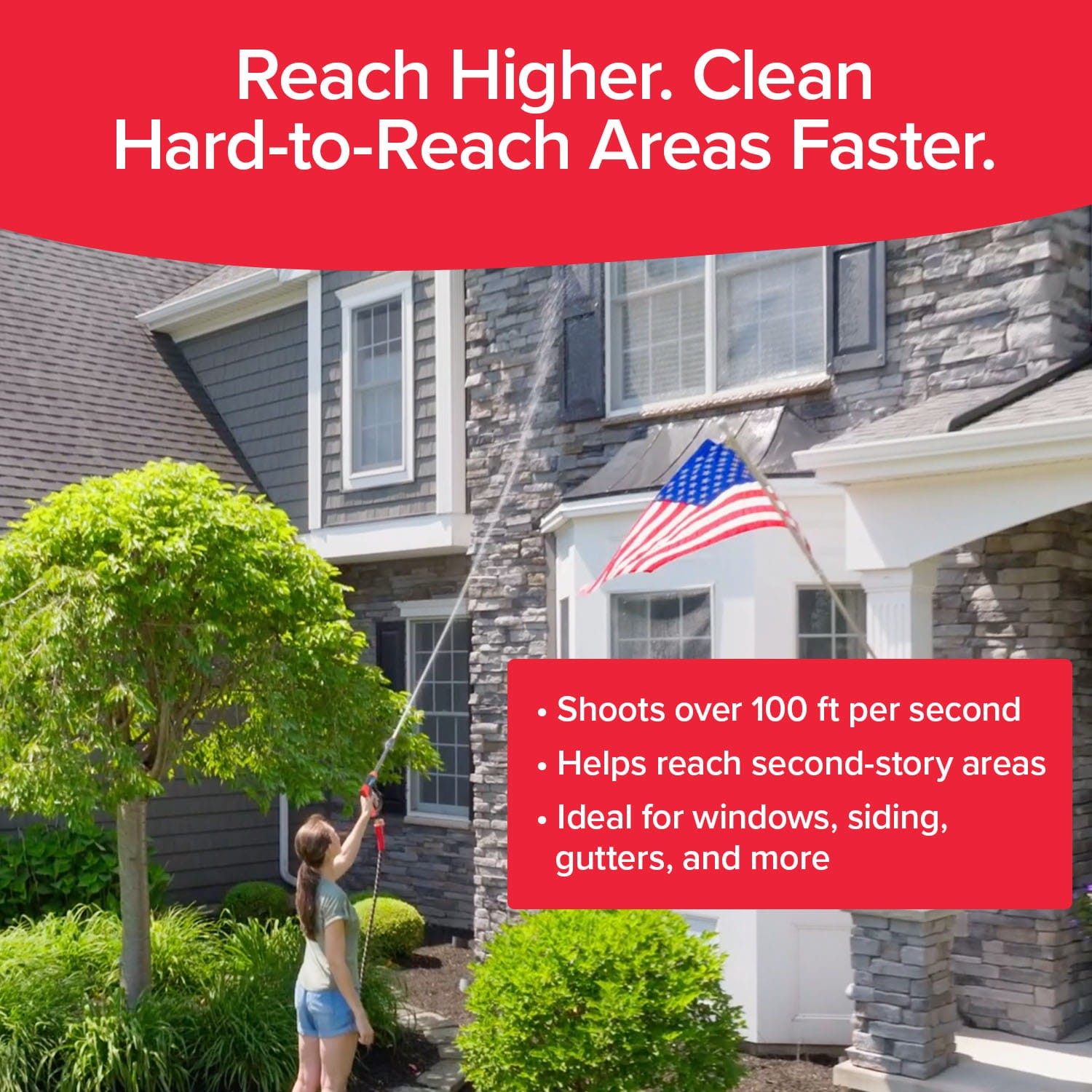 Pocket Hose Arrow, Turn Any Garden Hose Into a Powerful Washer, 4 Precision Tips