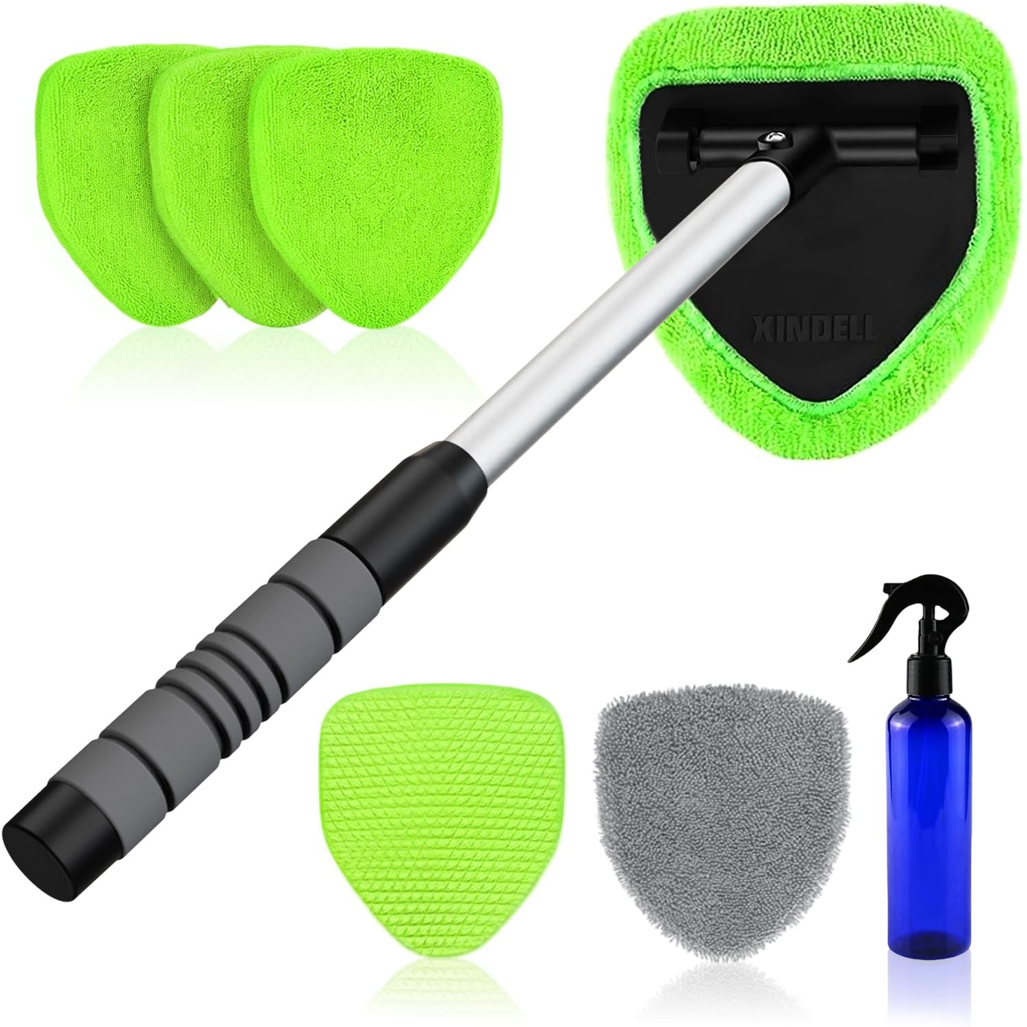 XINDELL Windshield Cleaner Tool – Car Interior Window Cleaning Kit with Exten…