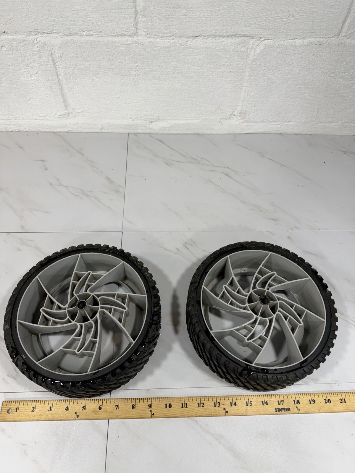 Set of 2 OEM TROY BILT Pressure Washer 020605-00 Wheels Pair 313837GS