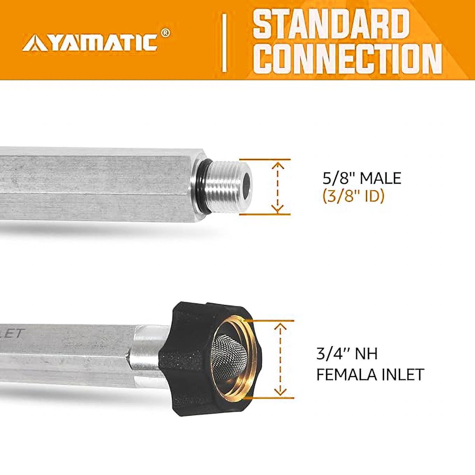 YAMATIC Inlet for Pressure Washer Pump for 201496GS 190632GS