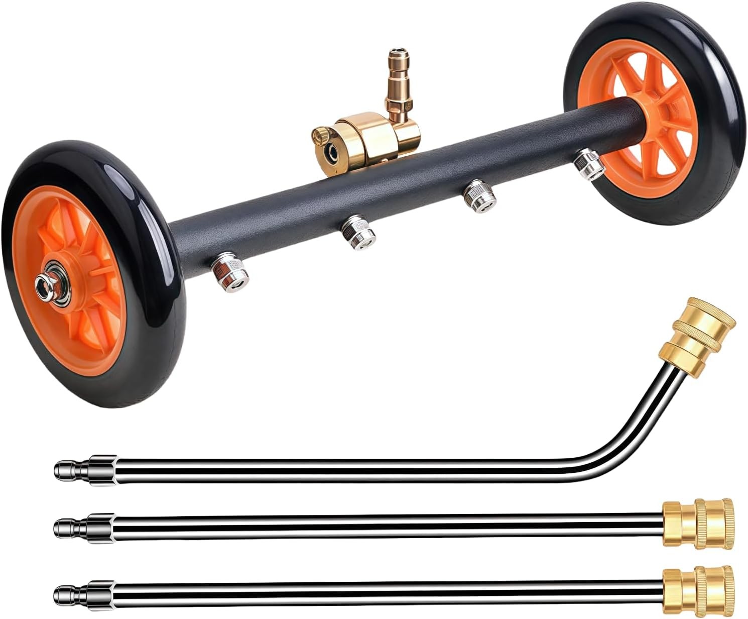 24″ Pressure Washer Water Broom Undercarriage Cleaner Driveway Surface Cleaner