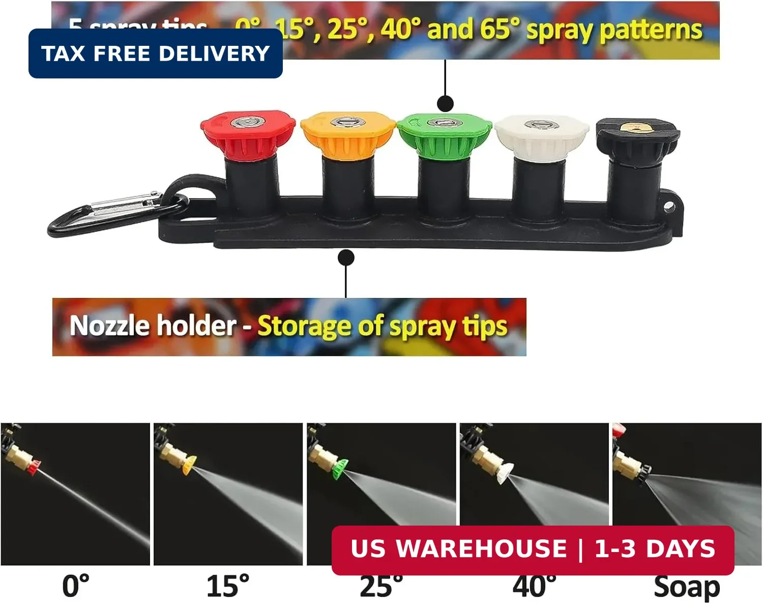 Bear Force High Pressure Washer Gun 3000 PSI Max, Power Washer Short Gun M22-14m
