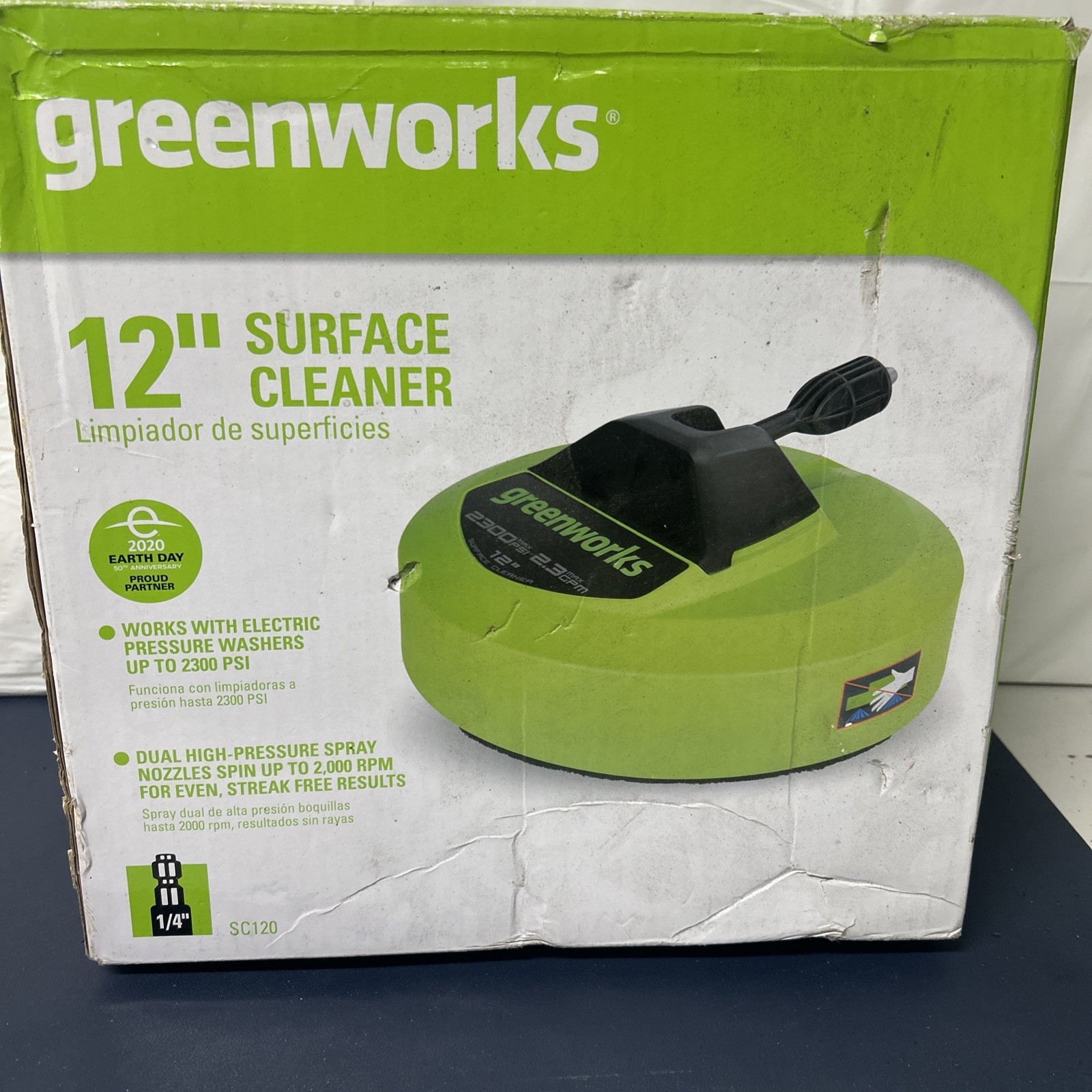 Greenworks 12 inch Pressure Washer Attachment Surface Cleaner 2300 Psi See Pics