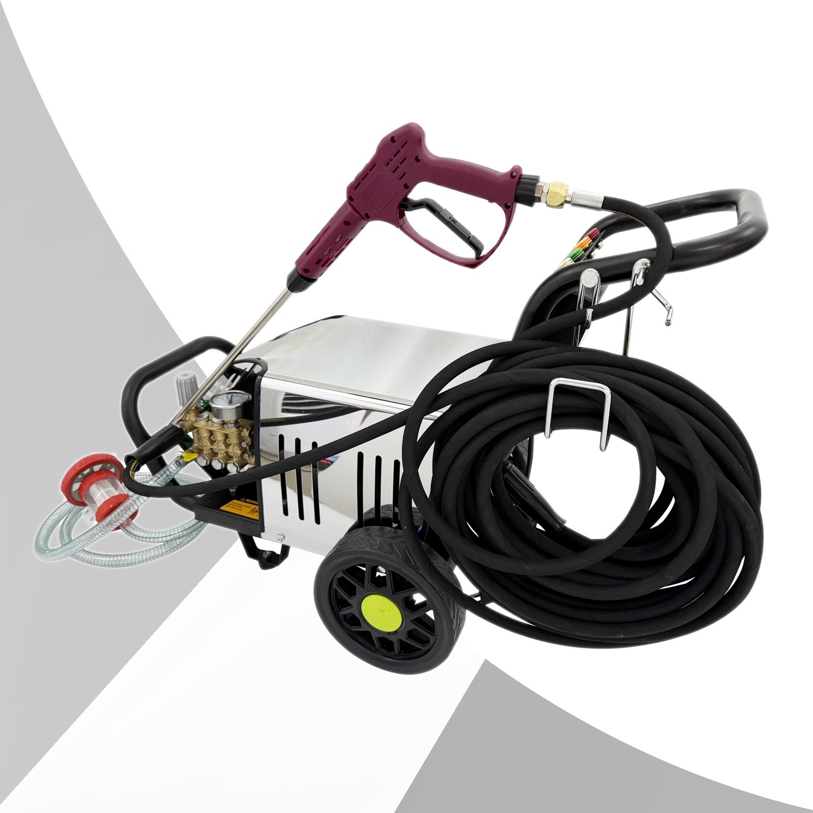 110V 3700W 180Bar Electric Ultra-High Pressure Cleaner 18L/Min 4 Spray Nozzles