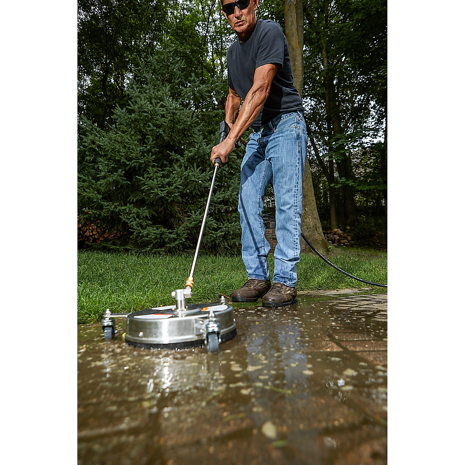 Powerhorse 12in. Pressure Washer Surface Cleaner, 4000 PSI, Stainless Steel