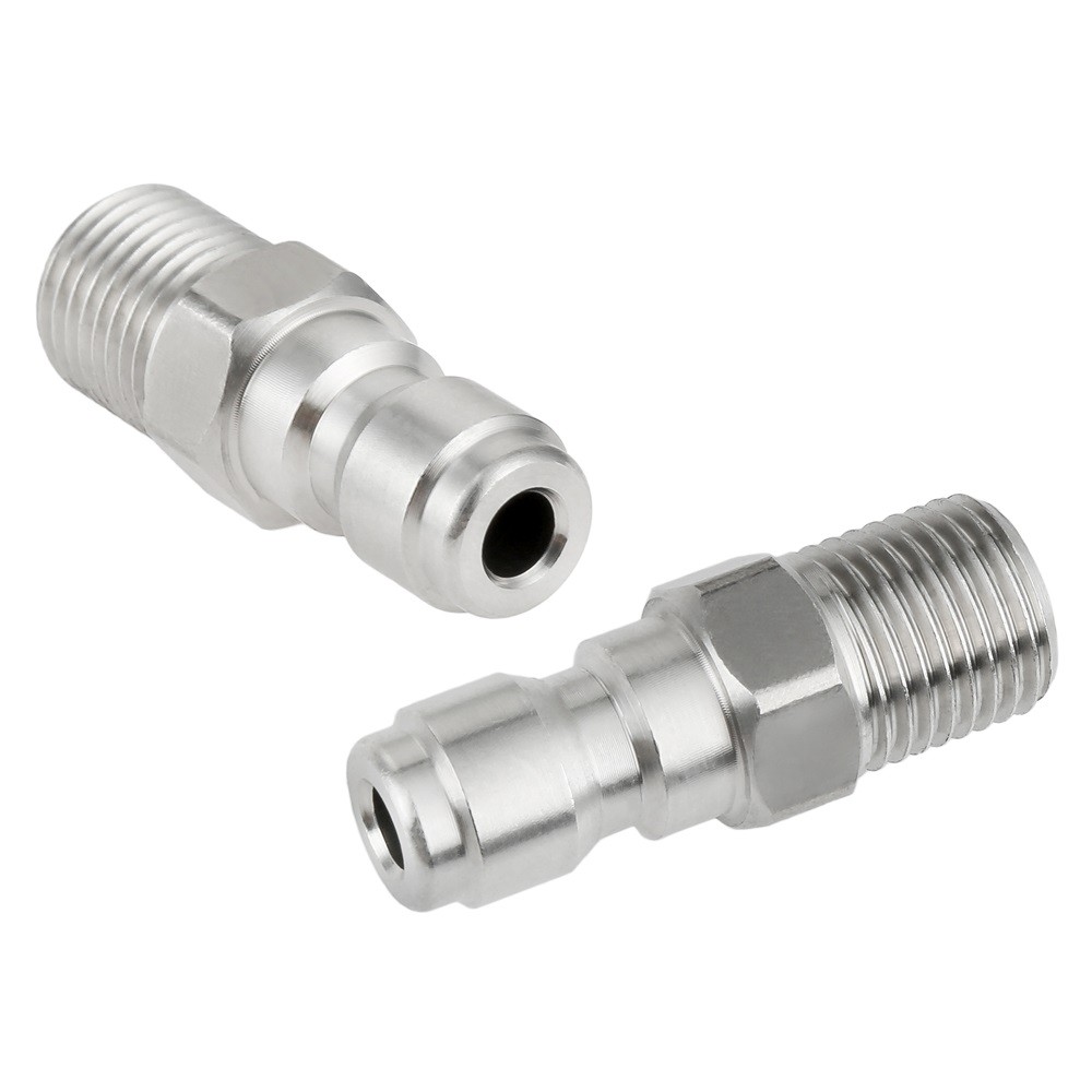 2 Pack 1/4 Quick Connect Fittings High Pressure Washing Nozzle Adapter Coupler