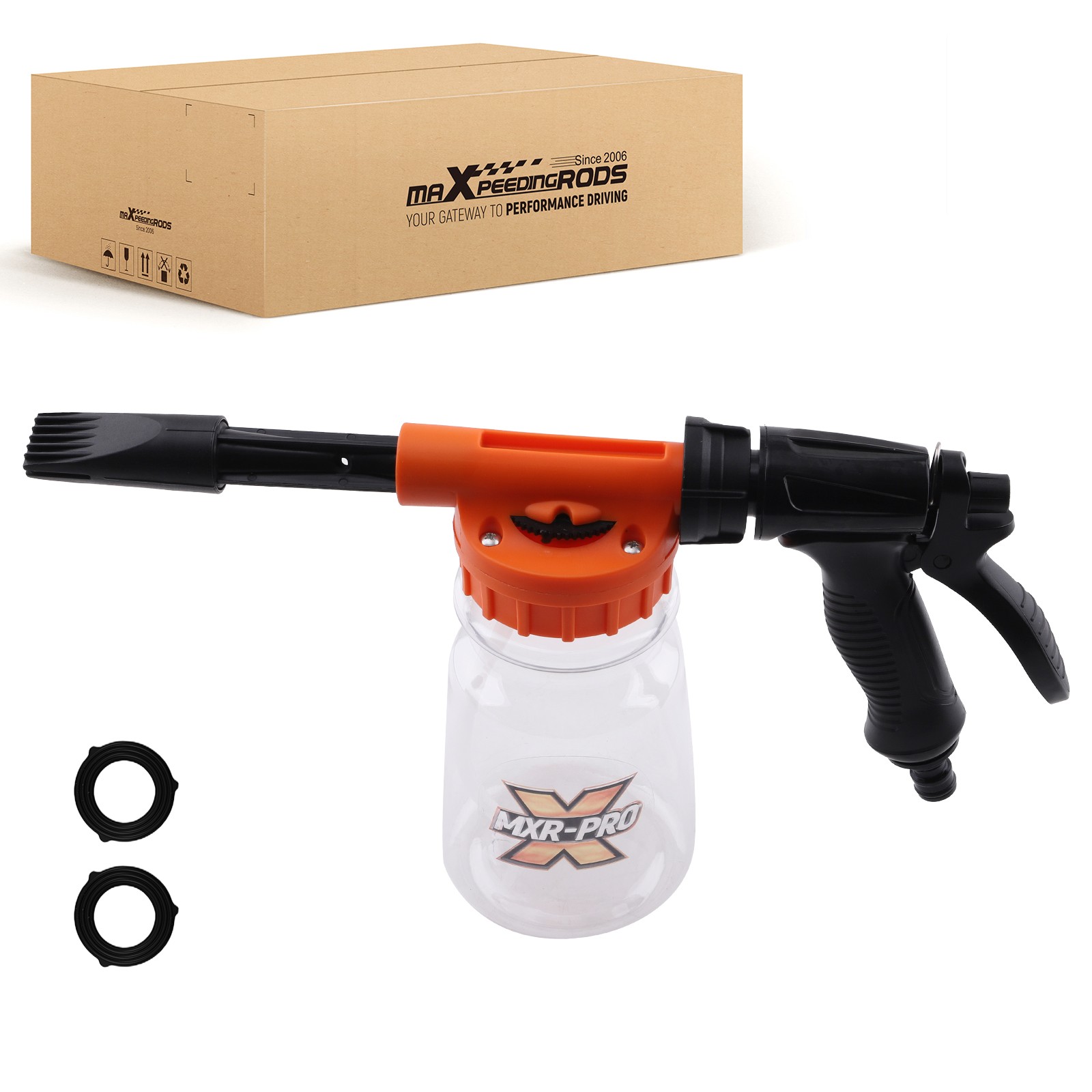 1L Snow Foam Lance Cannon for Car Wash Adjustable Garden Hose Quick Connect