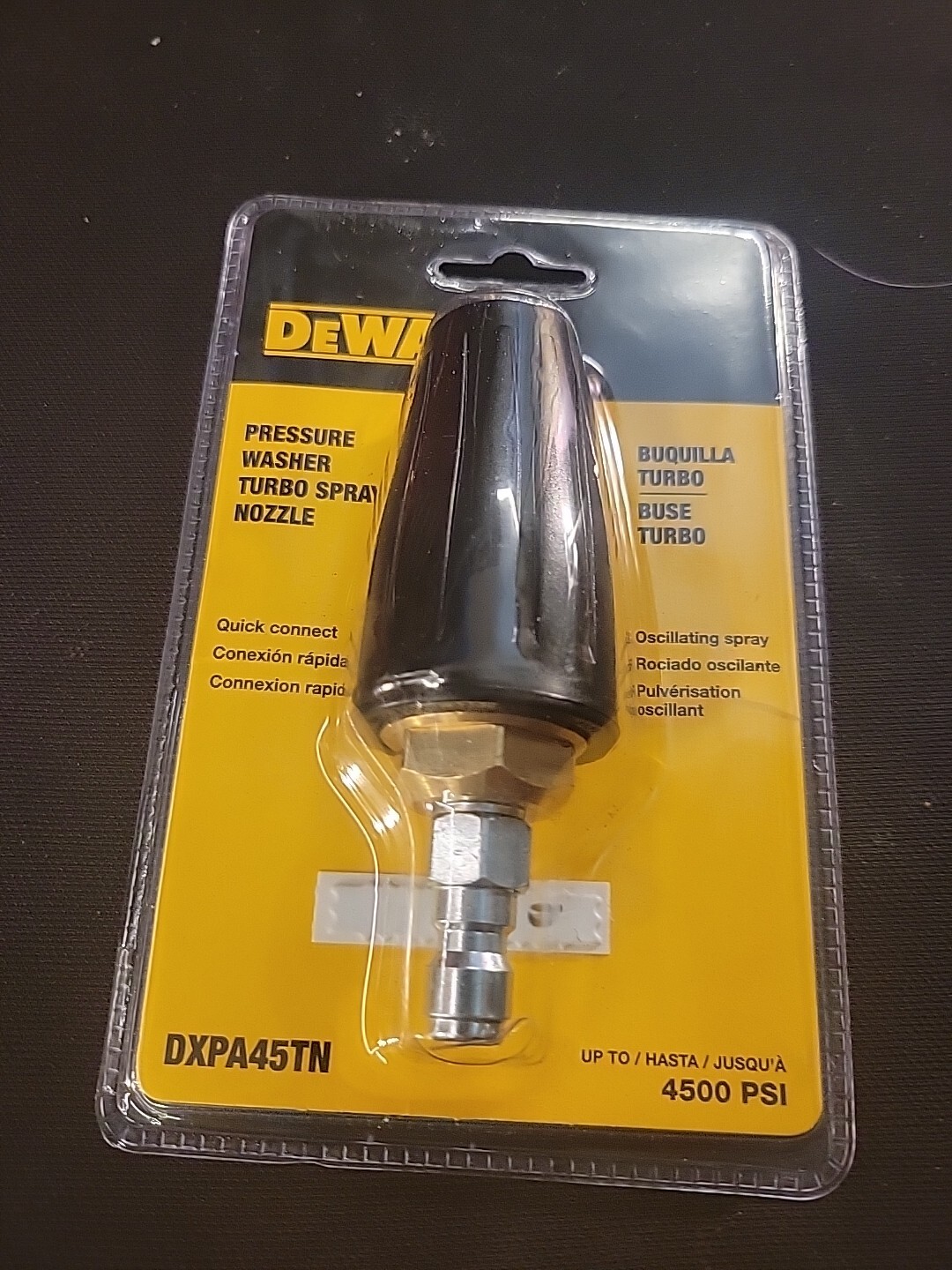 NEW Dewalt DXPA45TN 4500 PSI Pressure Washer Turbo Spray Nozzle NEW AND SEALED